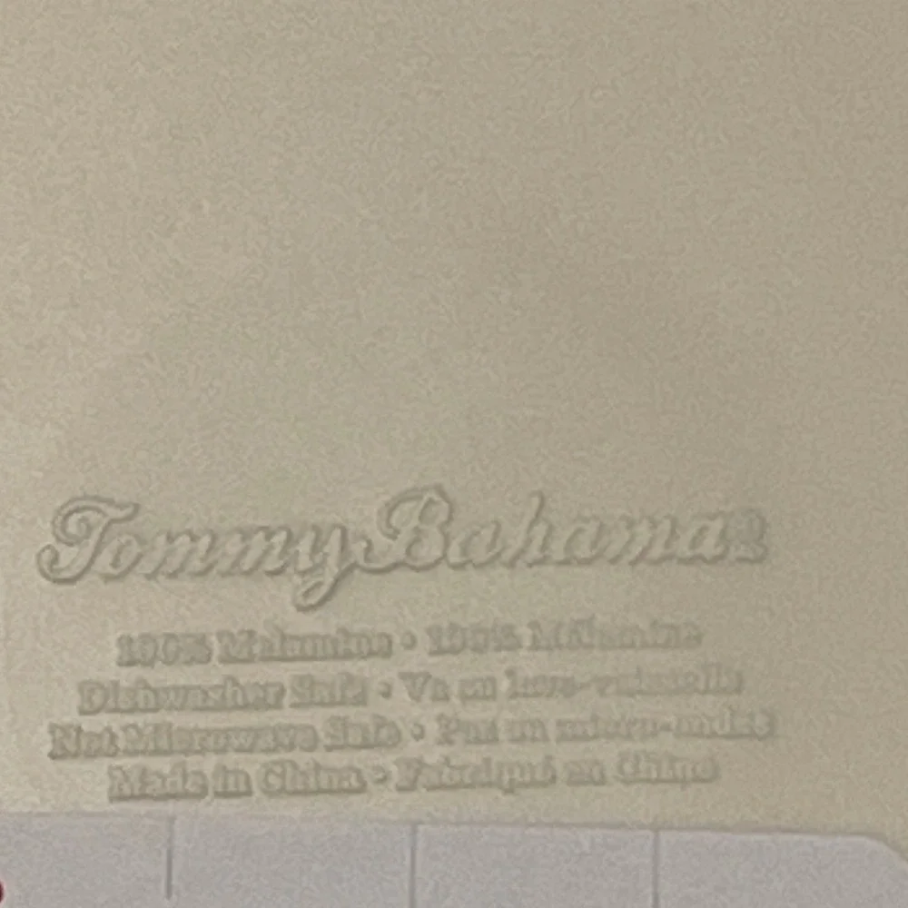 Tommy Bahama Salad Bowl Set 5pc Wood‎ Grain Melamine Coastal Outdoor Serving NEW